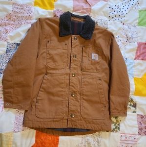 Boys size 8/10 Carhartt Full Swing Fleece Lined Chore Coat